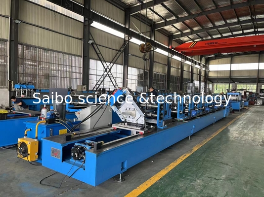 Post Track Cutting Adjustable C Channel Roll Forming Machine With About 14 Stations