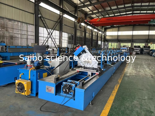 Post Track Cutting Adjustable C Channel Roll Forming Machine With About 14 Stations