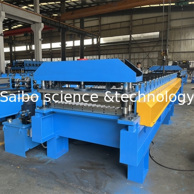 Coil Width 914mm Roofing Wall Panel Roll Forming Machine With Chain Drive