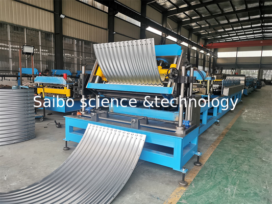 Steel Corrugated Silo Roll Forming Machine Grain Care Forming Machinery With Arch Curving Device